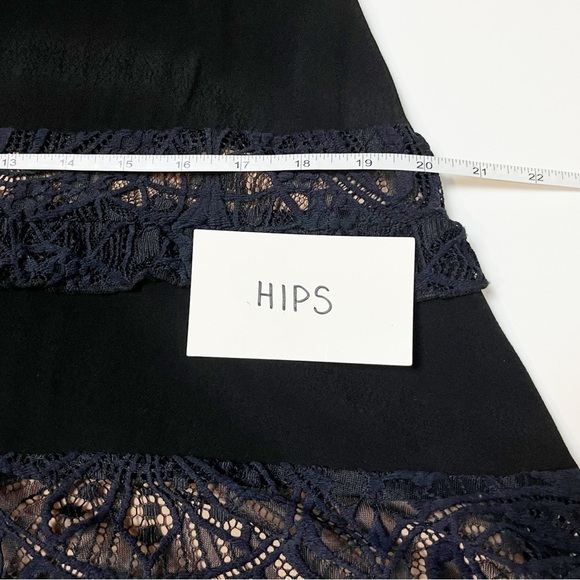 For Love & Lemons NWT Lola Rose Sleeveless Mini Dress black navy lace-up boho - Picture 12 of 16